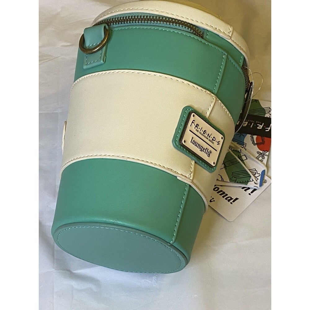 LOUNGEFLY  Friends Central Perk To-Go Coffee Cup Scented Crossbody Bag NEw - Picture 10 of 11